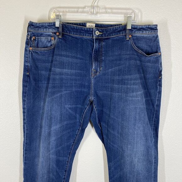 Flint and Tinder Selvedge Jeans Mens 42x30 Athletic Tapered Fit Denim Casual - Picture 2 of 12